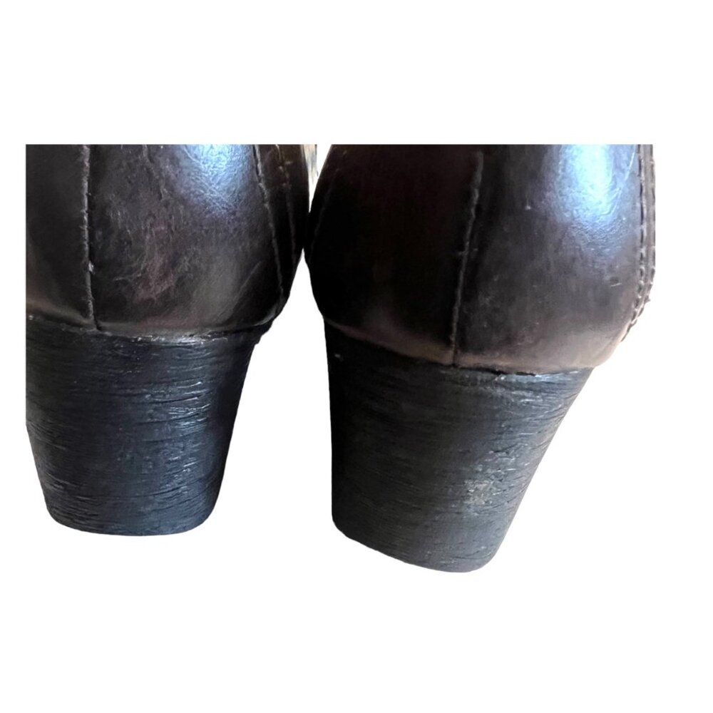 Born Brown Leather Rustic Equestrian Western Low … - image 6